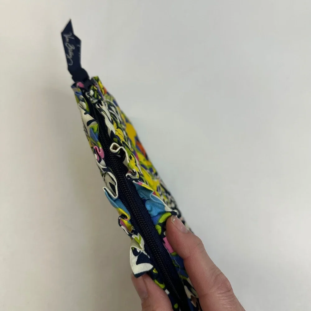 Vera Bradley Rio Pattern Colorful Makeup Bag Ruffle